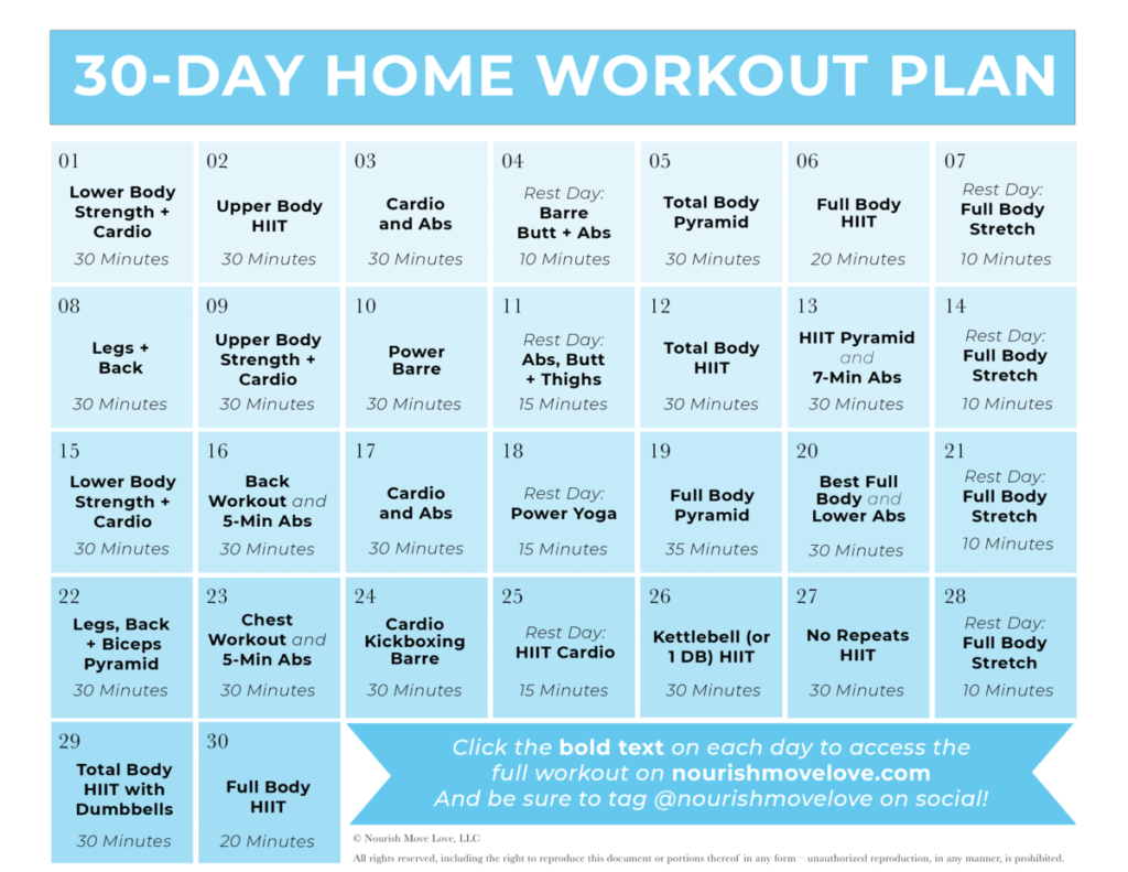 What Is A Good Workout Schedule At Home?