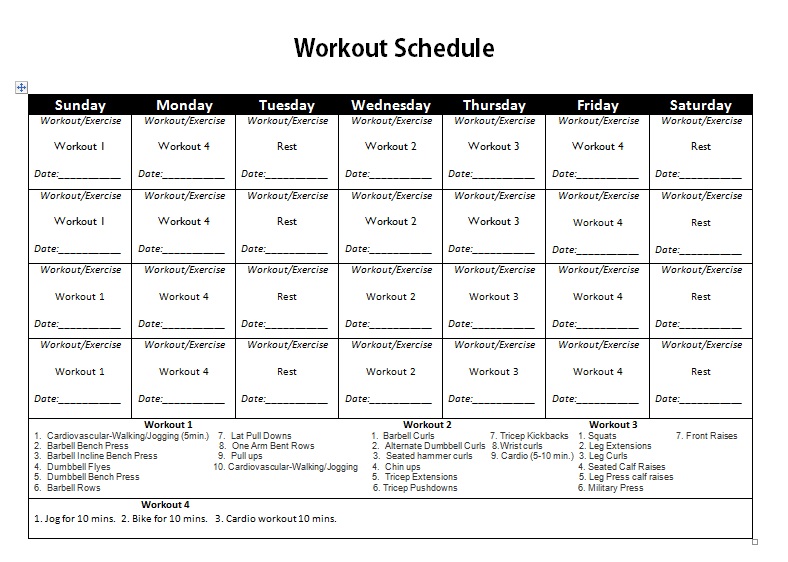 What Is A Good Workout Schedule For Men?